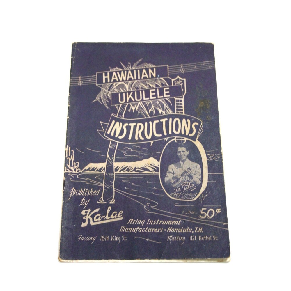 Hawaiian Ukulele Instructions Ka-lae Vintage 1939 Songbook Music Method Book